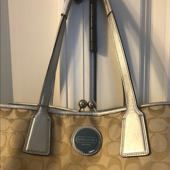 Colorful COACH Medium Tote Handbag - Picture 2 of 7